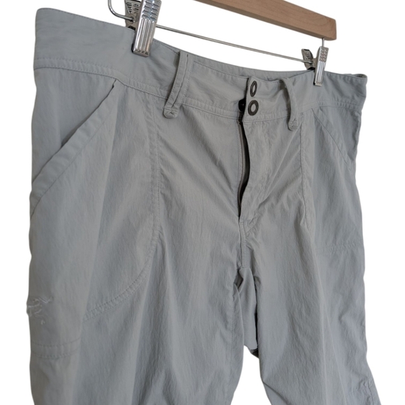 Arc'teryx Parapet Long Shorts Women 12 Light Grey Mid Rise Quick Dry Active Hike - Picture 5 of 12